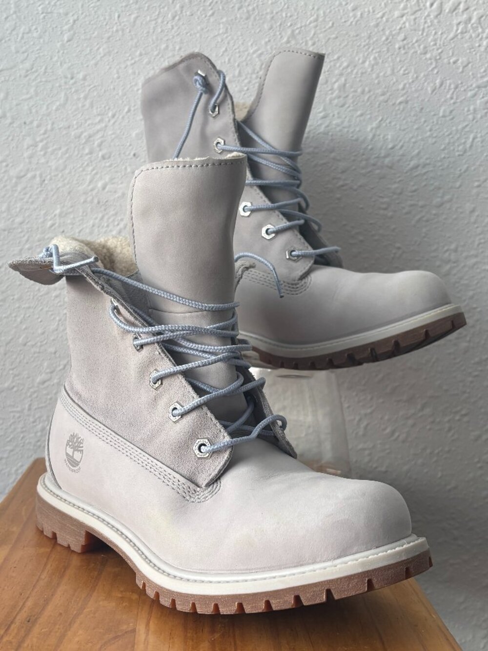 TIMBERLAND euro hiker boots \ women 7.5\ grey suede \ waterproof rebotl